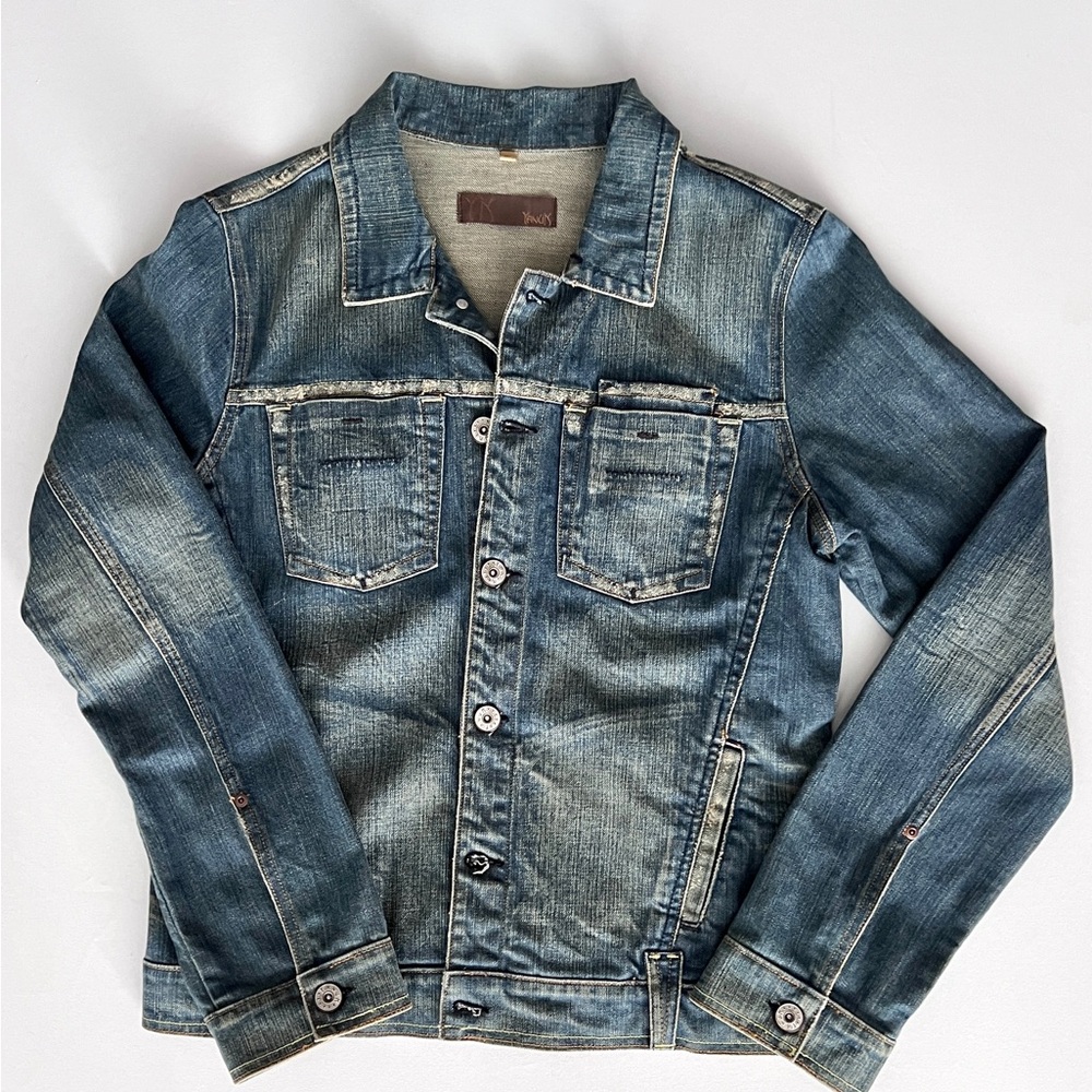 Yanuk Distressed Blue Jean Jacket Made in USA